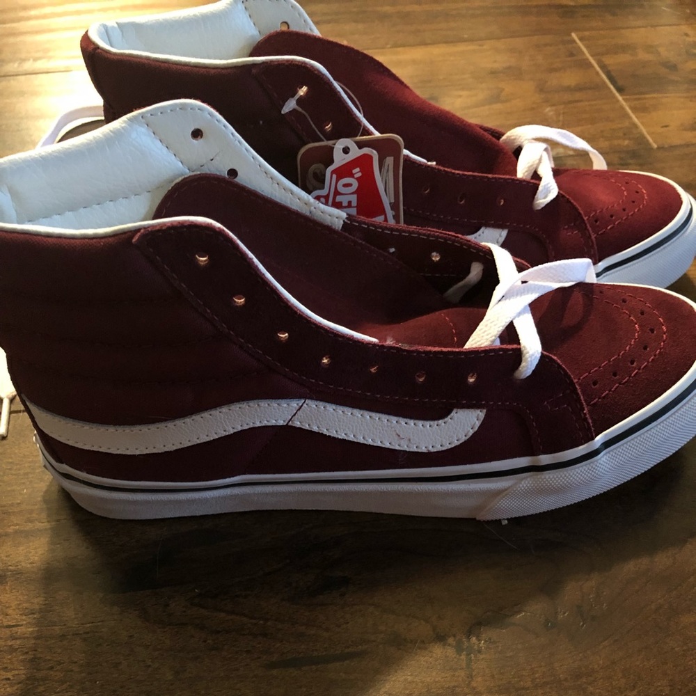 NWT Hi Top Burgundy Vans